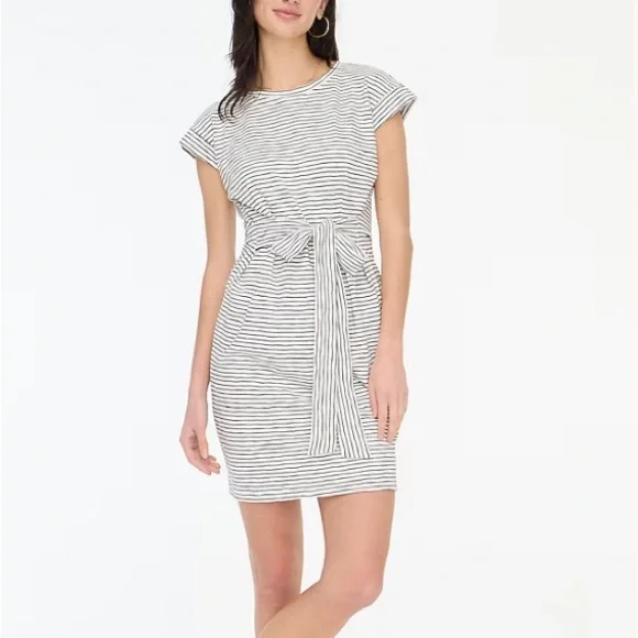 J. Crew Factory Striped Tie-Waist Mini Dress - Picture 5 of 6